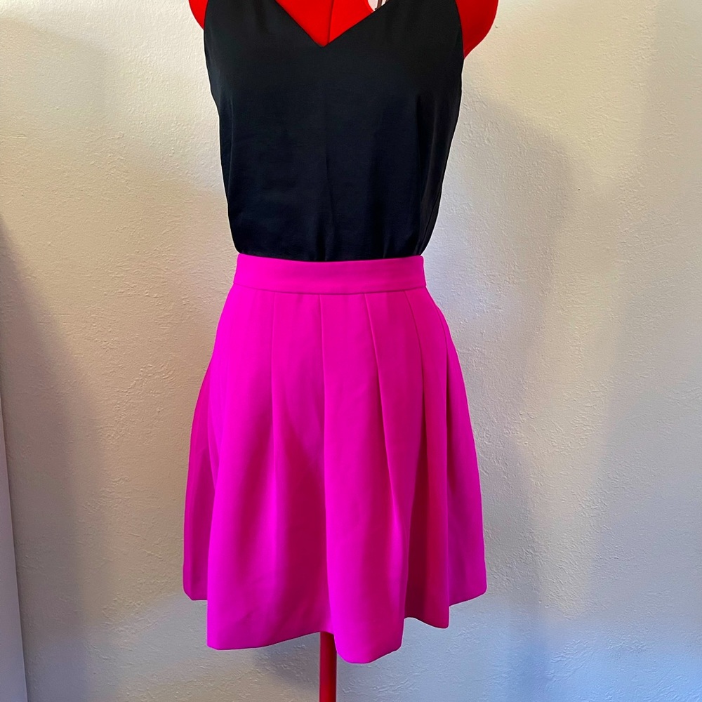 SOLD! J.Crew Hot Pink Pleated Skirt